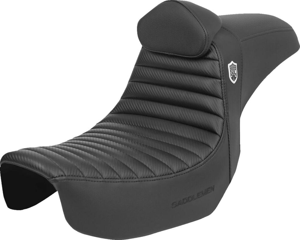 Saddlemen Pro Series SDC Performance Grip Seat With Backrest For Harley Davidson FXD 1584 Dyna Super Glide 2007-2010 - Black