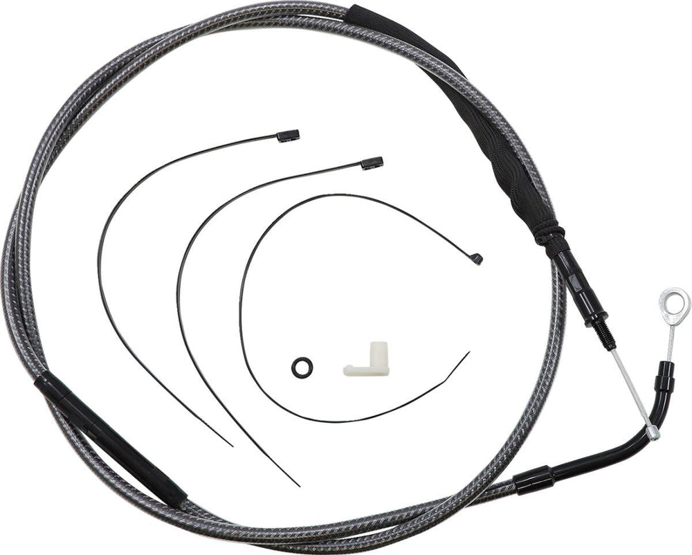Magnum Shielding Polished KarbonFibr Clutch Cable For Harley Davidson FLH 1868 2021 192.4 cm (75-3 4") - Carbon Fiber Silver