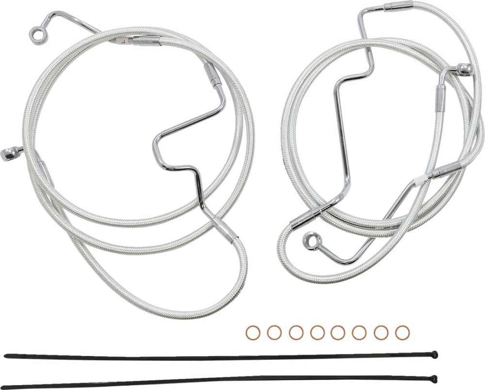 Magnum Shielding Sterling Chromite II Designer Handlebar Cable Install Kit For Harley Davidson FLHR 1750 2021-2022 38 - 43cm (15" - 17") - Chrome Clear-Coated