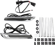 Ciro LED Saddlebag Hinge Covers For Harley Davidson FLH 1868 ABS 2021 - Chrome/Grey/Smoke