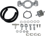 Drag Specialties Crankcase Breather with Support Bracket Kit For Harley Davidson XL 1200 C 1996-2006 - Black Chrome