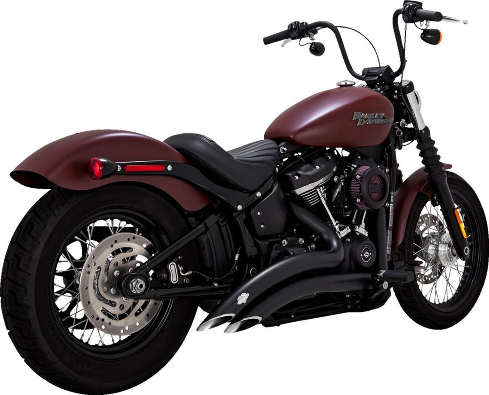 Vance & Hines Big Radius Exhaust System For Harley Davidson FXST 1750 2020-2024 - Black Mild Steel