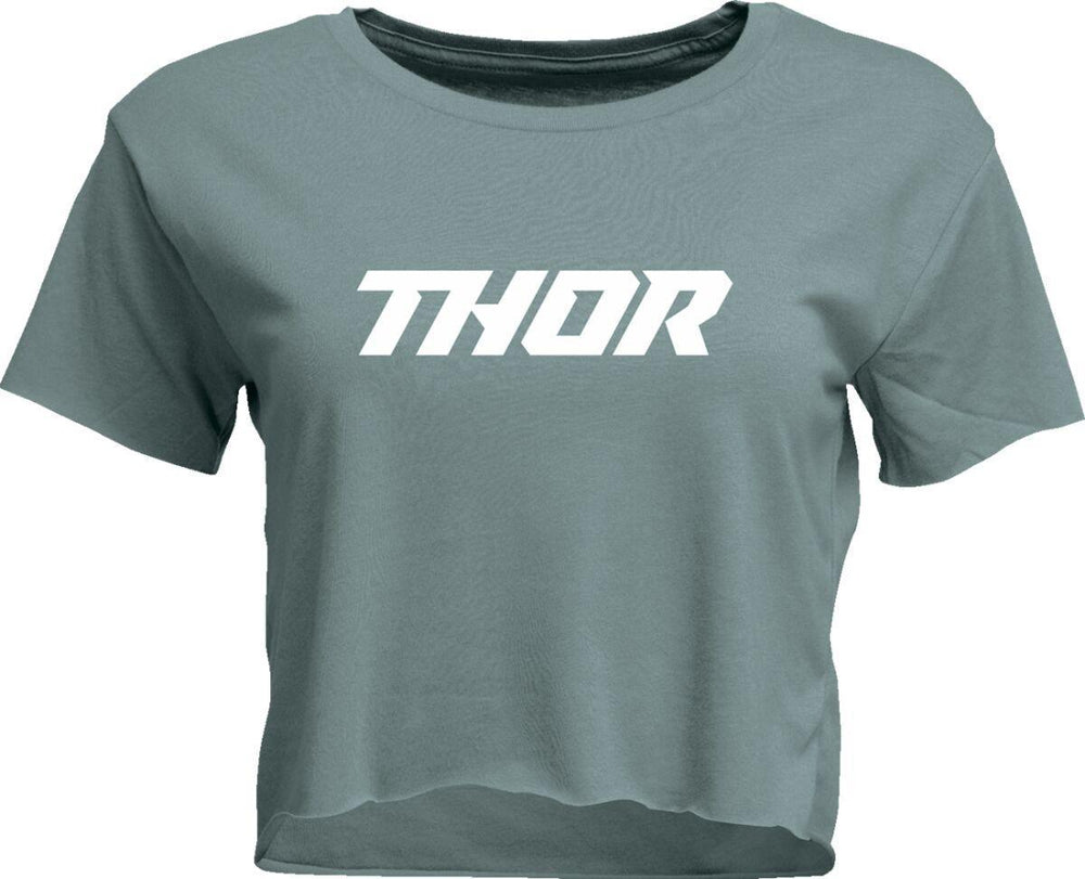 Thor Womens Adult Womens Corp Crop T-Shirt - Mineral