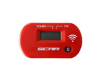 Scar Wireless Vibration Hour Meter - Red
