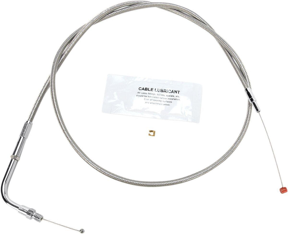 Barnett Stainless Steel Throttle/Idle Cable For Harley Davidson FLST 1340 1990 96.5 cm (38") - Silver