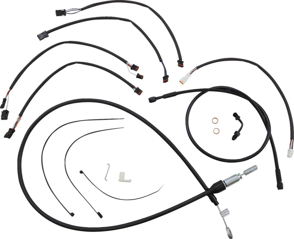 Magnum Shielding XR Handlebar Cable Install Kit For Harley Davidson FLDE 1750 2018-2020 38 - 43cm (15" - 17") - Black