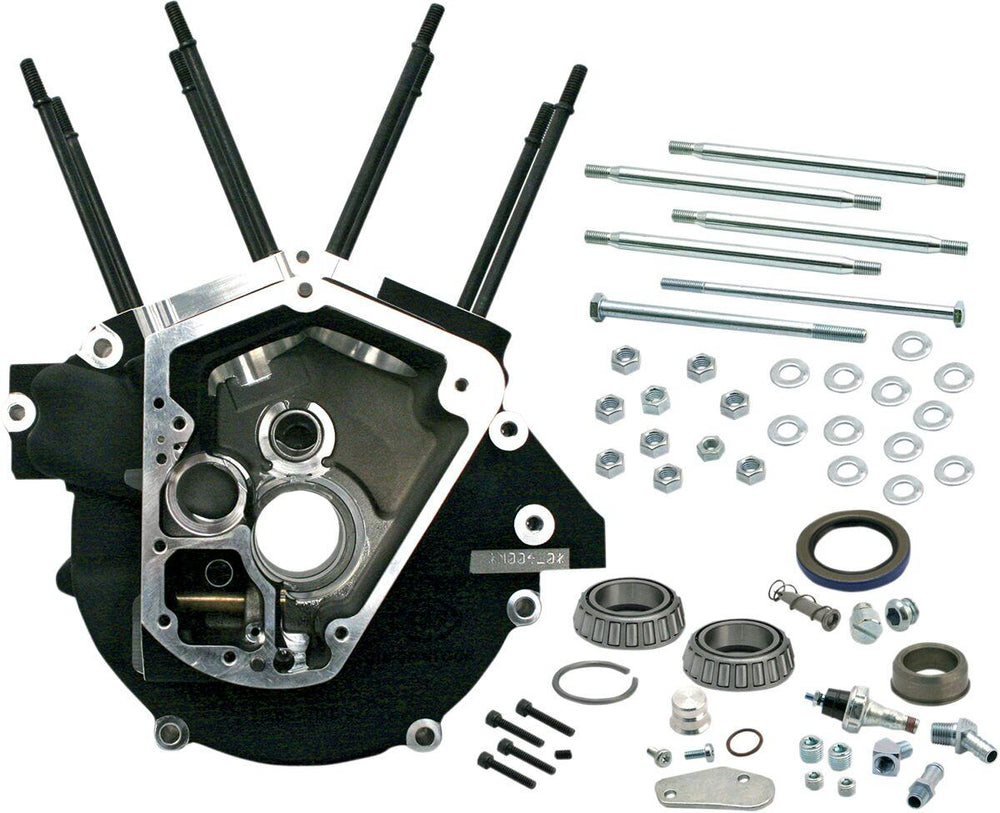 S&S Cycle Super Stock Alternator Style Engine Case For Harley Davidson FLHR 1340 1994-1998 - Black