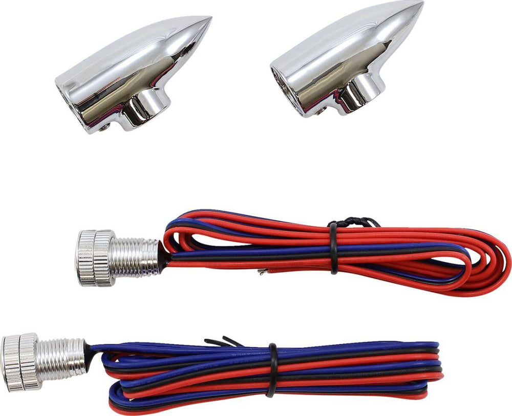 Paul Yaffe Lightning Bullets Run/Turn LED Lights For Harley Davidson FLDE 1750 ABS 2018-2020 Chrome Amber