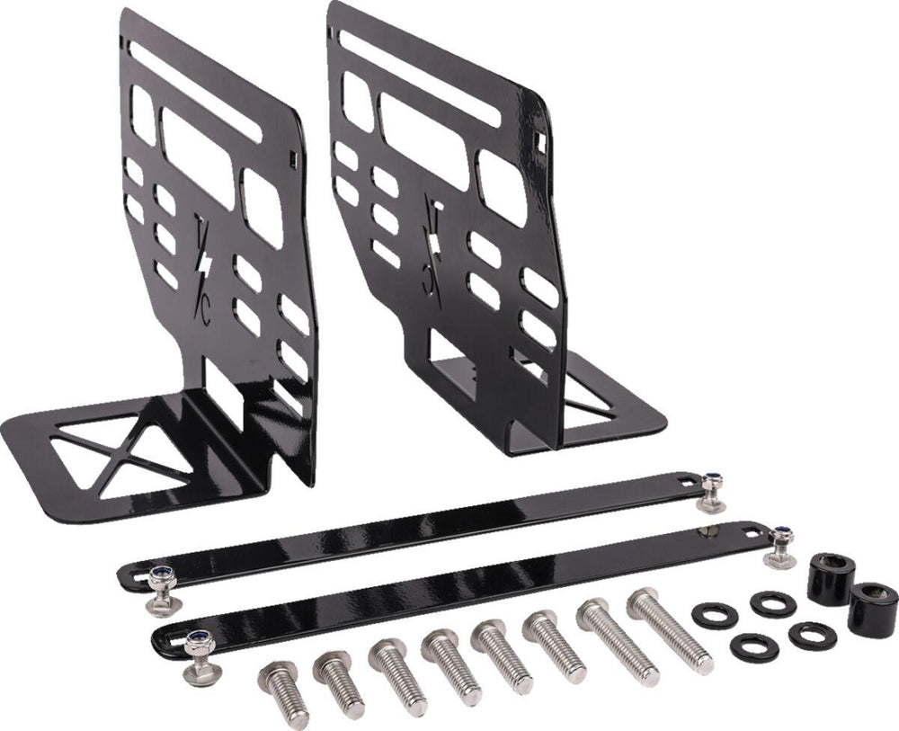 Thrashin Supply Co Hard Mount Brackets For Essential & Escape Saddlebags For Harley Davidson FLD 1690 2012-2013 - Black