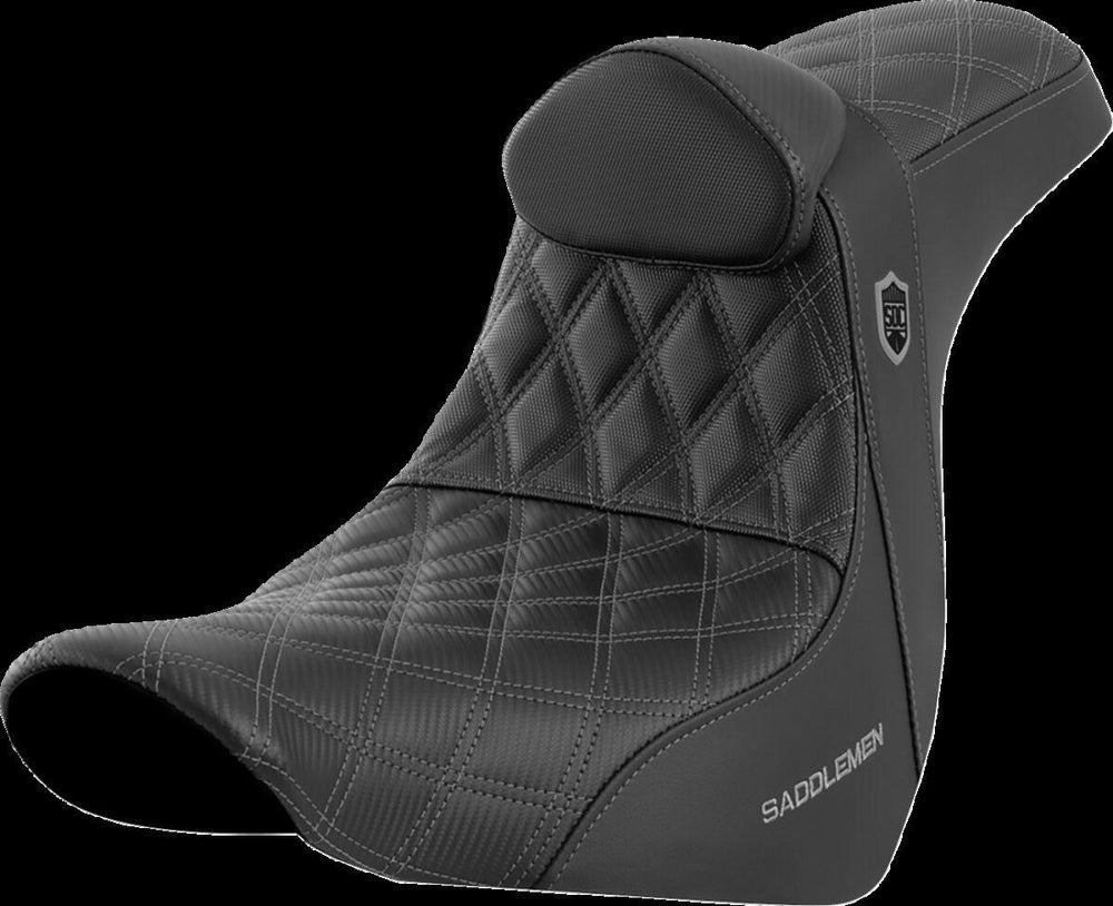 Saddlemen Pro Series SDC Performance Grip Seat For Harley Davidson FLSB 1750 ABS 2018-2021 - Black/Grey