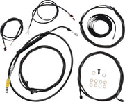 LA Choppers Complete Plug-and-Play Cable Kit For Harley Davidson FLHR 1750 ABS 2021-2022 45.5 cm - 51 cm (18" - 20") - Black/Clear-Coated