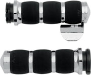 Avon Grips 3-Ring Air Cushioned Grips For Harley Davidson FLD 1690 2012-2013 - Black Chrome