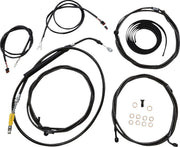 LA Choppers Complete Plug-and-Play Cable Kit For Harley Davidson FLHR 1750 ABS 2021-2022 Standard - Black/Clear-Coated