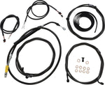 LA Choppers Complete Plug-and-Play Cable Kit For Harley Davidson FLH 1868 ABS 2021 38 cm - 43 cm (15" - 17") - Black/Clear-Coated