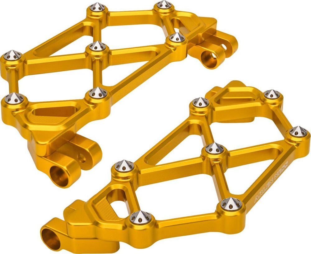 Arlen Ness Mini Diamond Rider Floorboards For Harley Davidson FLD 1690 2012-2013 - Gold