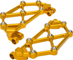 Arlen Ness Mini Diamond Rider Floorboards For Harley Davidson FLD 1690 2012-2013 - Gold
