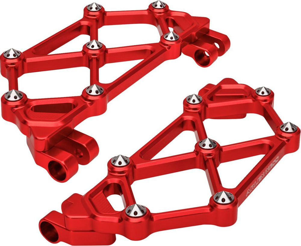 Arlen Ness Mini Diamond Rider Floorboards For Harley Davidson FLD 1690 2012-2013 - Red