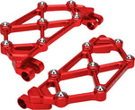Arlen Ness Mini Diamond Rider Floorboards For Harley Davidson FLD 1690 2012-2013 - Red