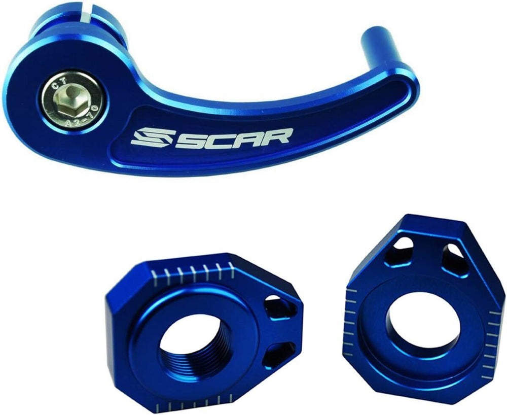 Scar Rear Axle Puller With Axle Blocks For Sherco SE 125 2018-2023 - Blue