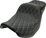 Slyfox Chariot Seat For Harley Davidson FLHX 1923 ABS 2024-2026 Double Diamond/Silver Logo - Black