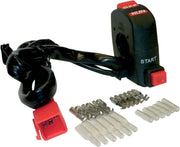 K&S Starter Switch For Honda XR650L 1993-2009 - Black/Red