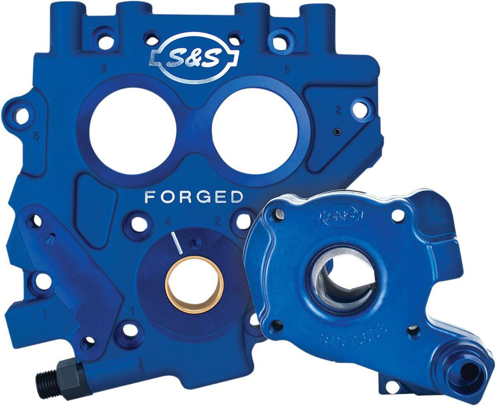 S&S Cycle TC3 Oil Pump & Cam Support Plate Kit For Harley Davidson FLHR 1450 1999-2003 - Blue
