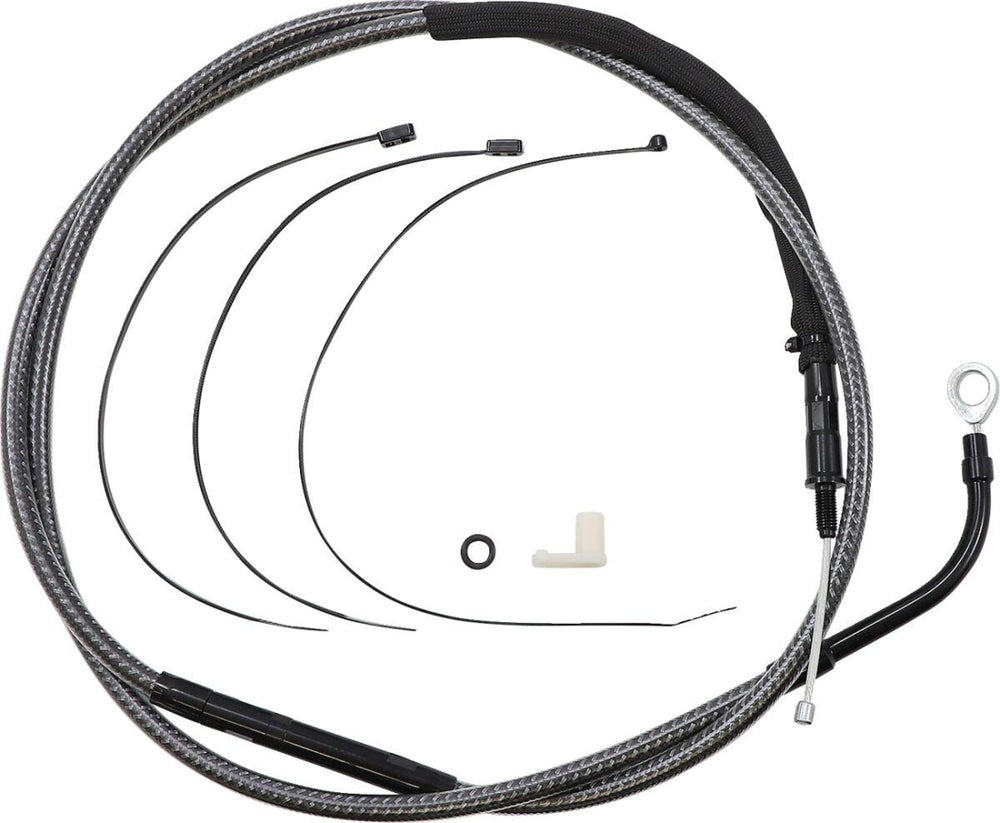 Magnum Shielding Polished KarbonFibr Clutch Cable For Harley Davidson FLH 1868 2021 177 cm (69-3 4") - Carbon Fiber Silver