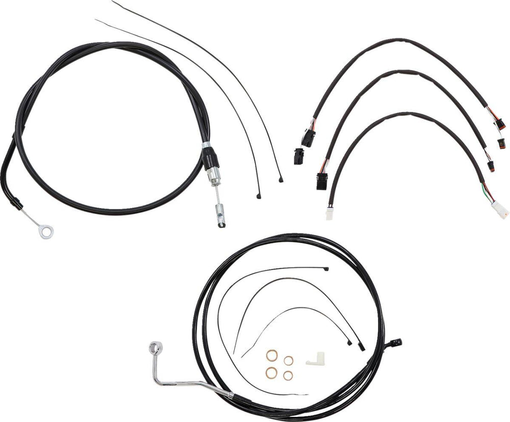Magnum Shielding XR Handlebar Cable Install Kit For Harley Davidson FLH 1868 2021 38 - 43cm (15" - 17") - Black