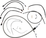 Magnum Shielding XR Handlebar Cable Install Kit For Harley Davidson FLDE 1750 2018-2020 30.5 - 35.5cm (12" - 14") - Chrome/Clear-Coated