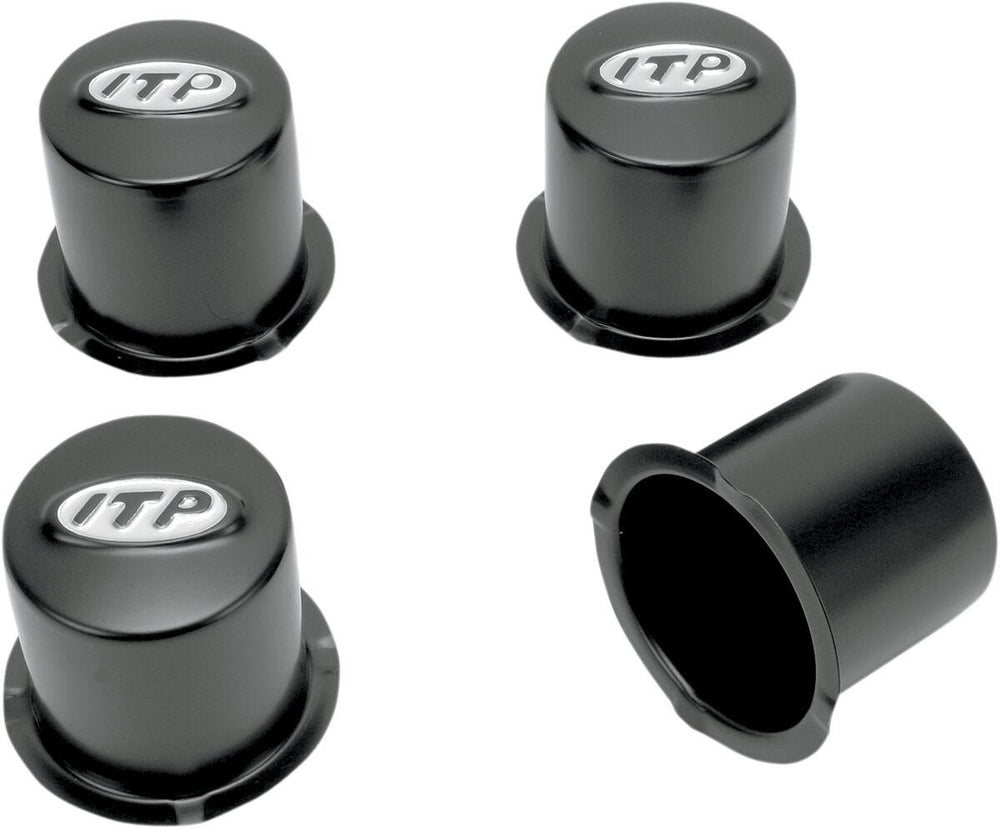 ITP Replacement Delta Wheel Centre Caps For Suzuki LT-A 450 X 4X4 2007-2009 - Black