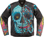 Icon Unisex Overlord3 Mesh Munchies Jacket - Black Light Blue Pink Turquoise Yellow