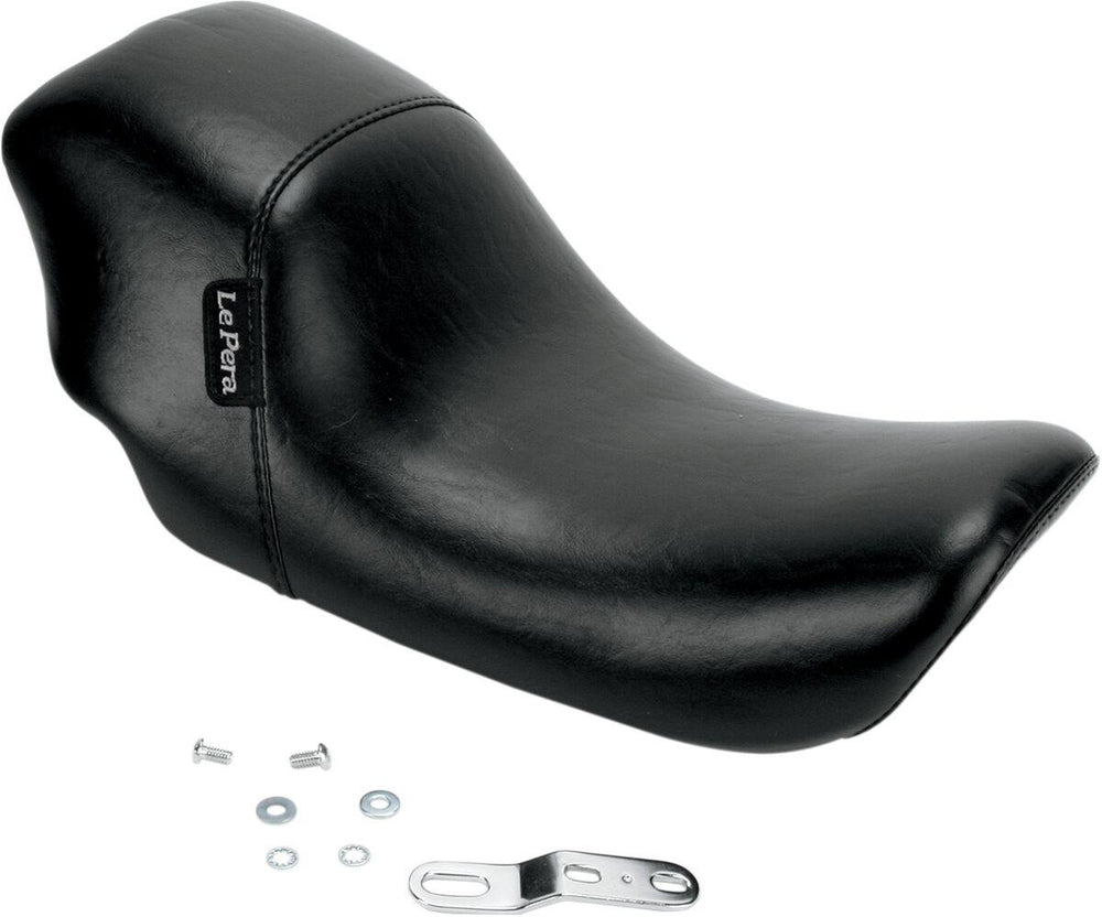 LE Pera Bare Bones Solo Seat For Harley Davidson FLD 1690 2012-2013 Plain - Black