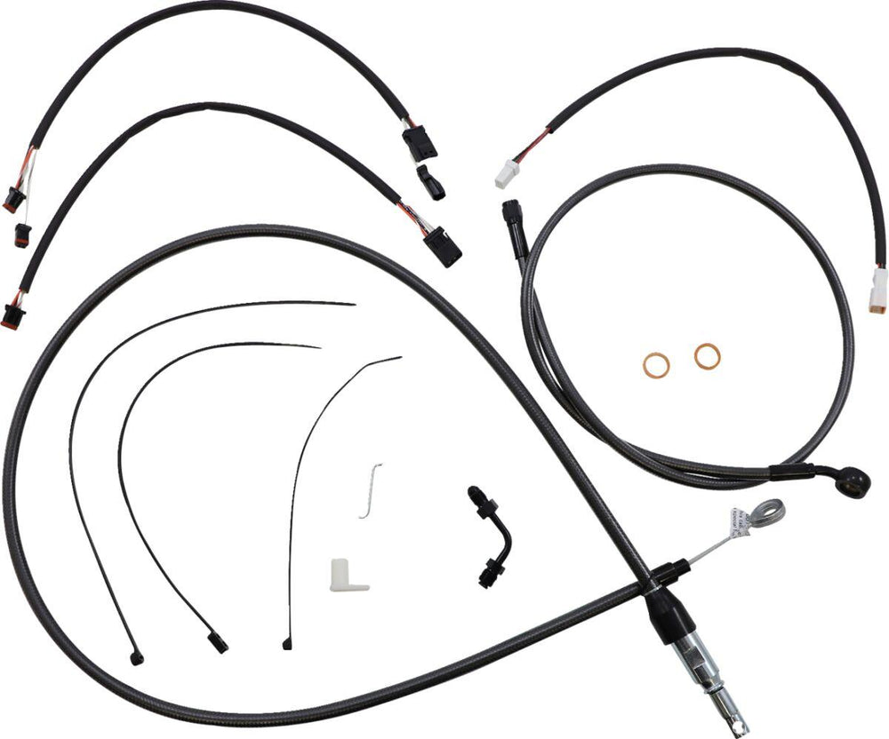 Magnum Shielding  Pearl Designer Handlebar Cable Install Kit For Harley Davidson FXFB 1750 2018-2019 38 - 43cm (15" - 17") - Black