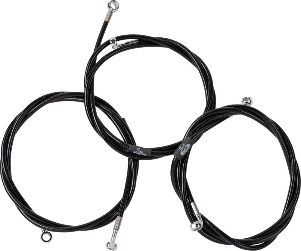 LA Choppers Brake Line Kit For Harley Davidson FLHRXS 1868 ABS 2024 08-10 FL 24+ Black