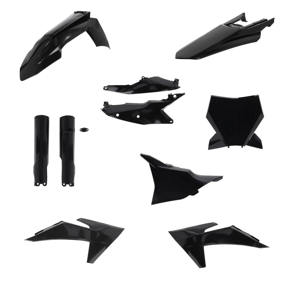 Acerbis Full Plastics Kit For KTM SX 125 250 300 & SXF 250 350 450 2023-2024 - Black
