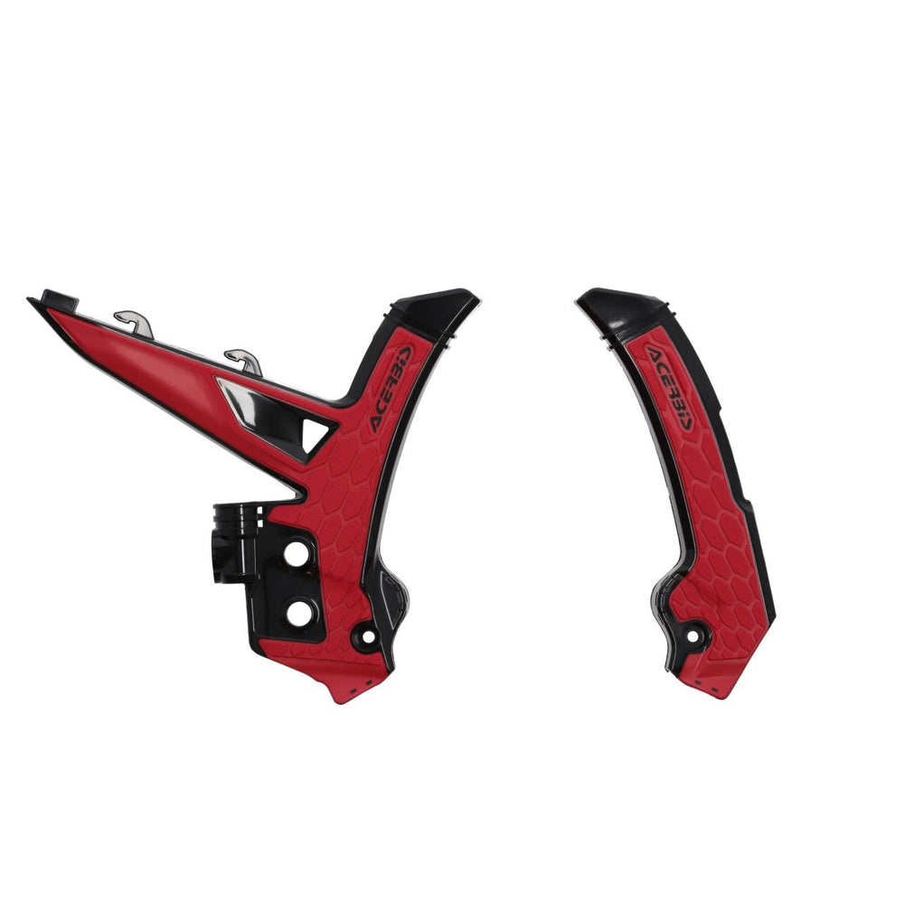Acerbis X-Grip Frame Guards For Gas Gas EC 250 300 & EC 250 350 450 500 F 2024-2025 - Black Red