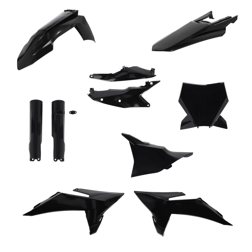 Acerbis Full Plastics Kit For KTM SX 125 150 250 & SXF 250 350 450, XC 125 250 300 2025 - Black
