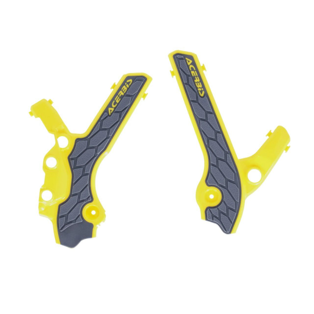 Acerbis X-Grip Frame Guards For Suzuki DRZ400 & DRZ400SM 2000-2023 - Grey Yellow