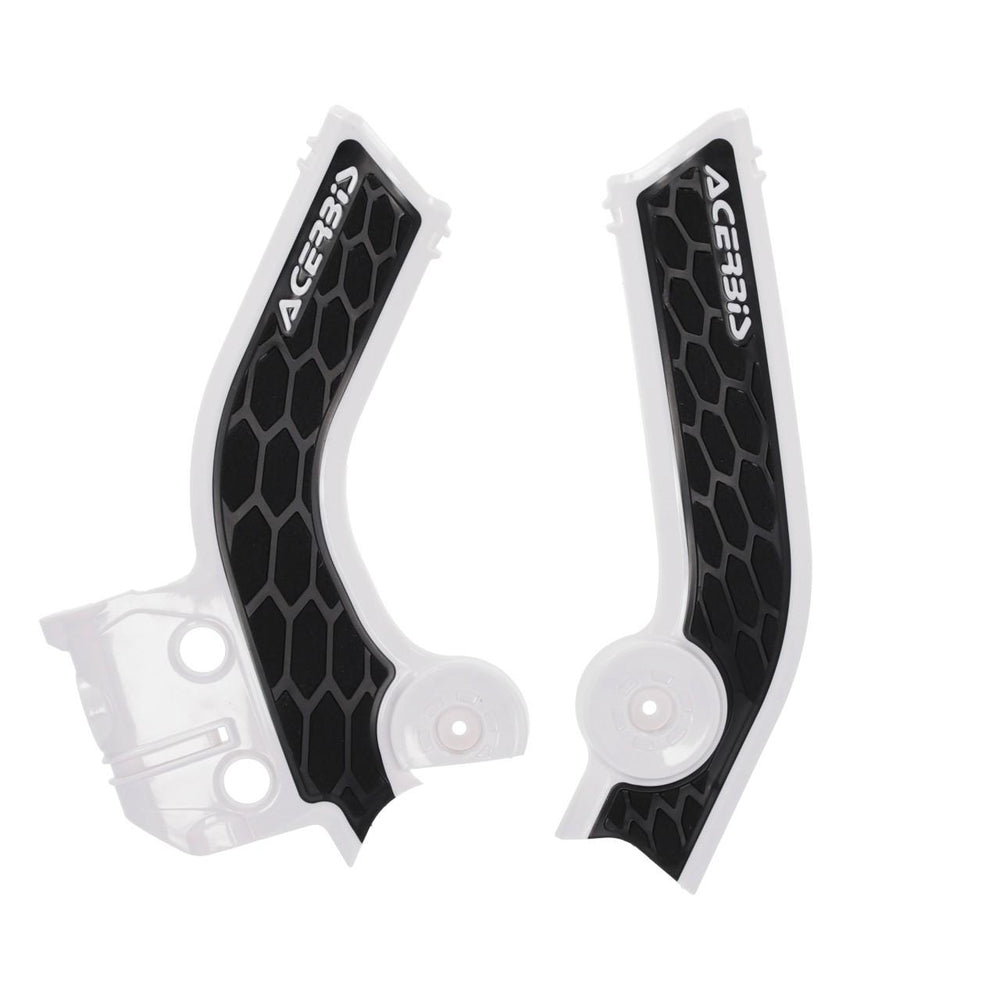 Acerbis X-Grip Frame Guards For Kove 450 Rally 2023-2025, 450 Rally Pro 2023-2024 White/Black