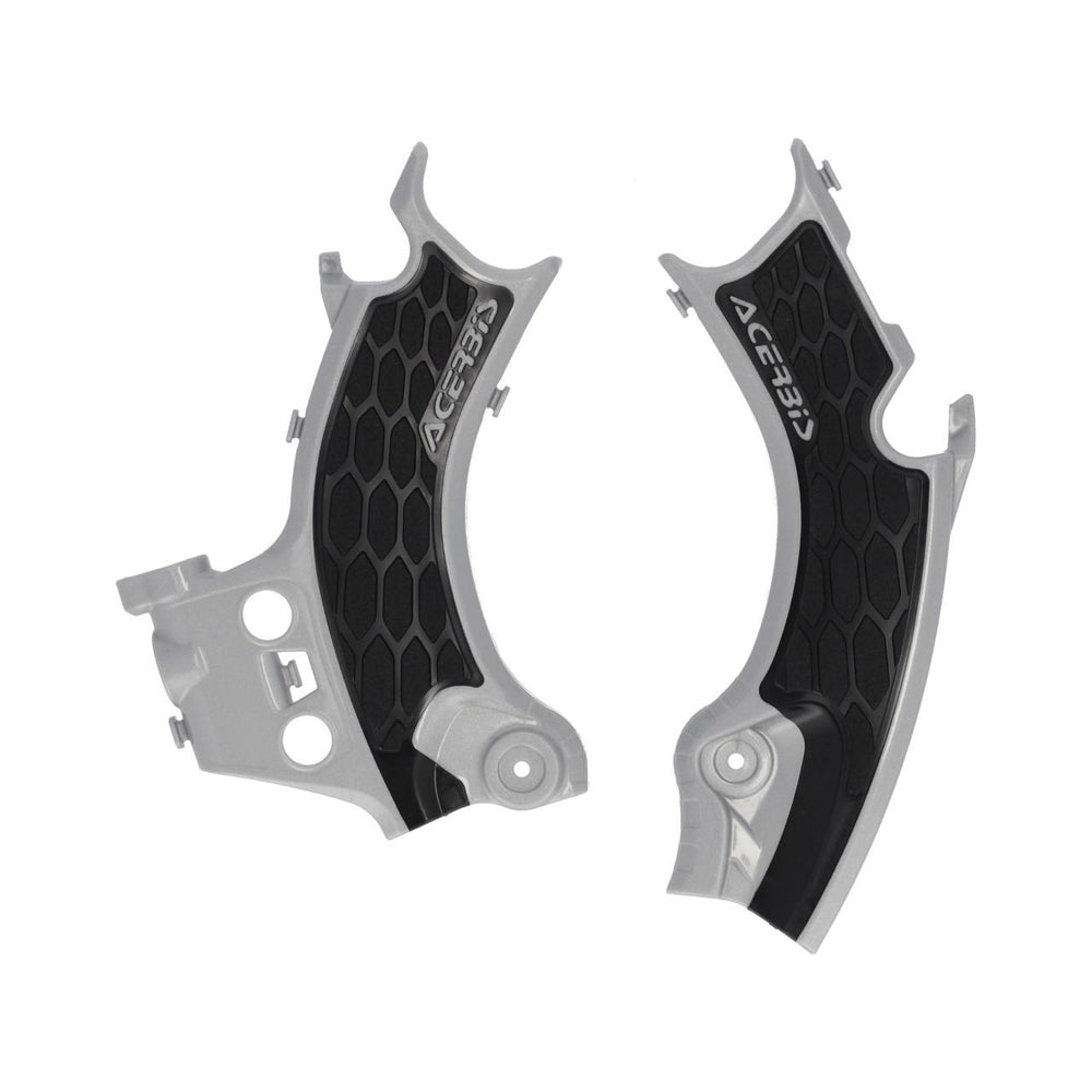 Acerbis X-Grip Frame Guards For Honda CRF250R & CRF450R 2025 - Silver Black