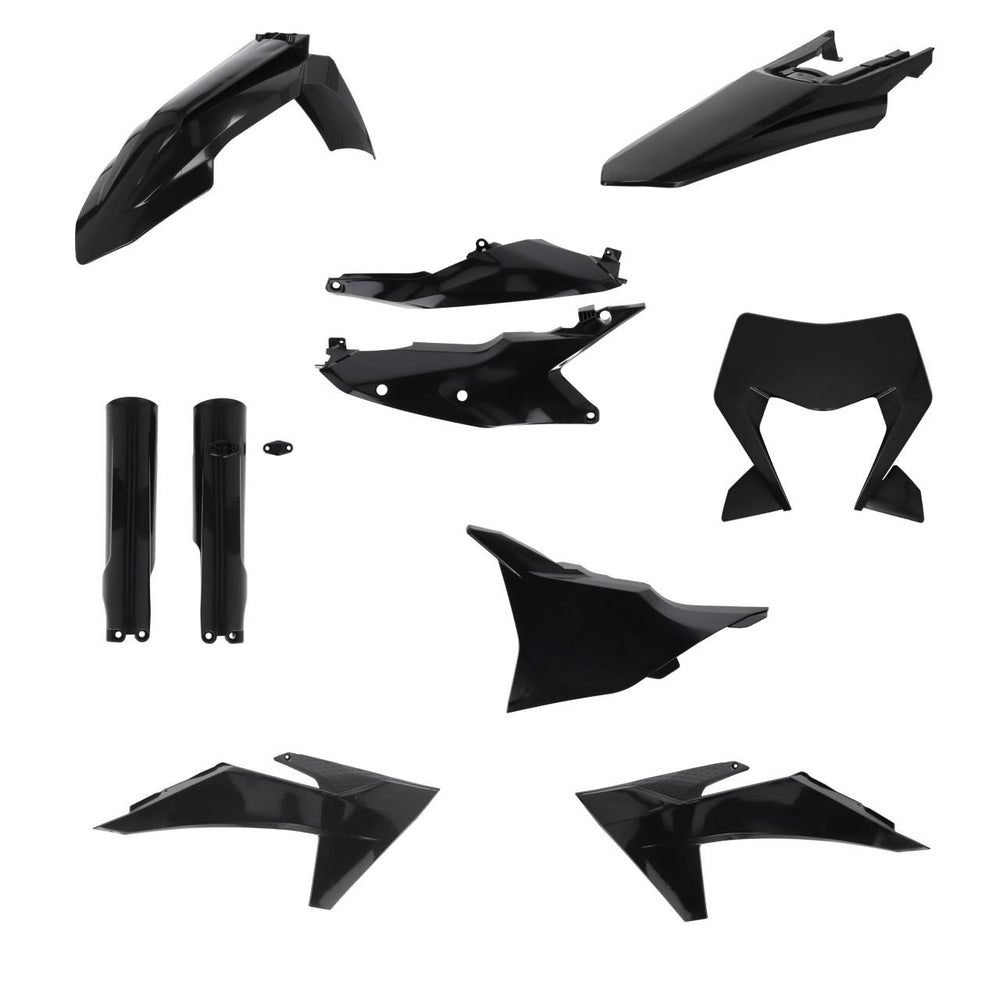Acerbis Full Plastics Kit For KTM EXC 150 250 300 & EXC-F 250 350 450 500 & XC-W 125 150 250 300 2024-2025 - Black