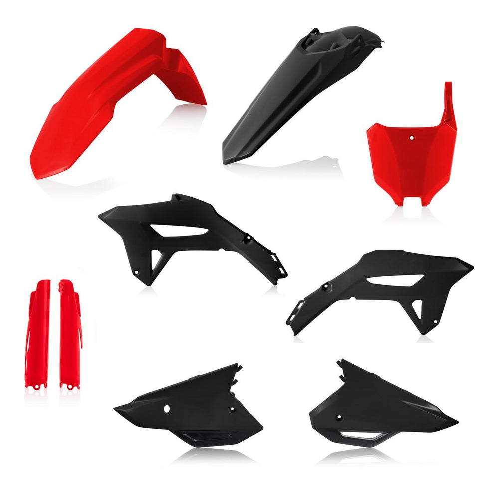 Acerbis Full Plastics Kit For Honda CRF250R 2022-2024, CRF450R 2021-2024 - Black Red