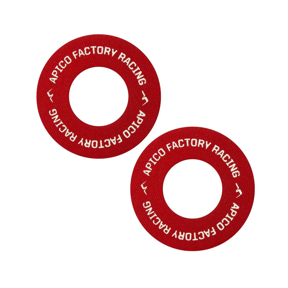 Apico Blister Buster Grips Donuts Pack Of 2 Red/white