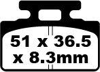 EBC SFA Series Organic Scooter Brake Pads For Sym DD 50 2003-2010 Front