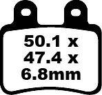 EBC SFA Series Organic Scooter Brake Pads For Derbi Boulevard 125 2003-2007 Front