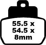 EBC SFA Series Organic Scooter Brake Pads For Piaggio Beverly 500 2006 Rear