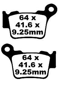 EBC TT Sport Carbon Fusion Brake Pads For Husqvarna CR125 2005-2013 Rear