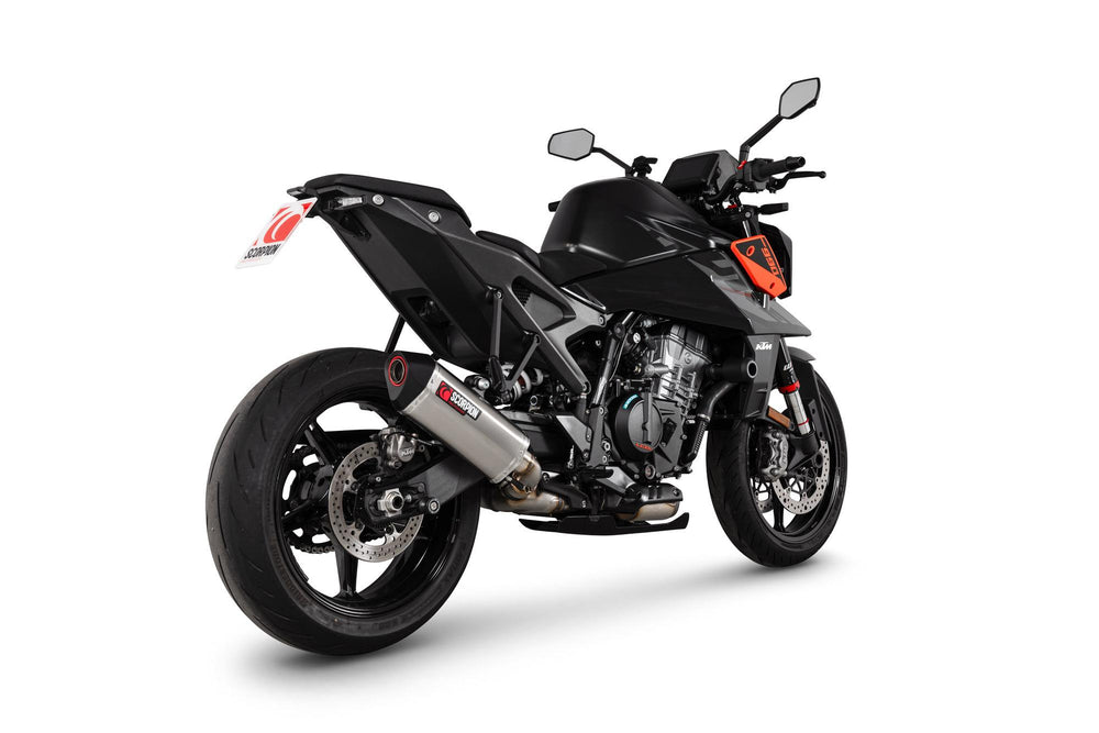 Scorpion Serket Parallel Slip-On  Titanium For KTM 990 Duke 2024-2025
