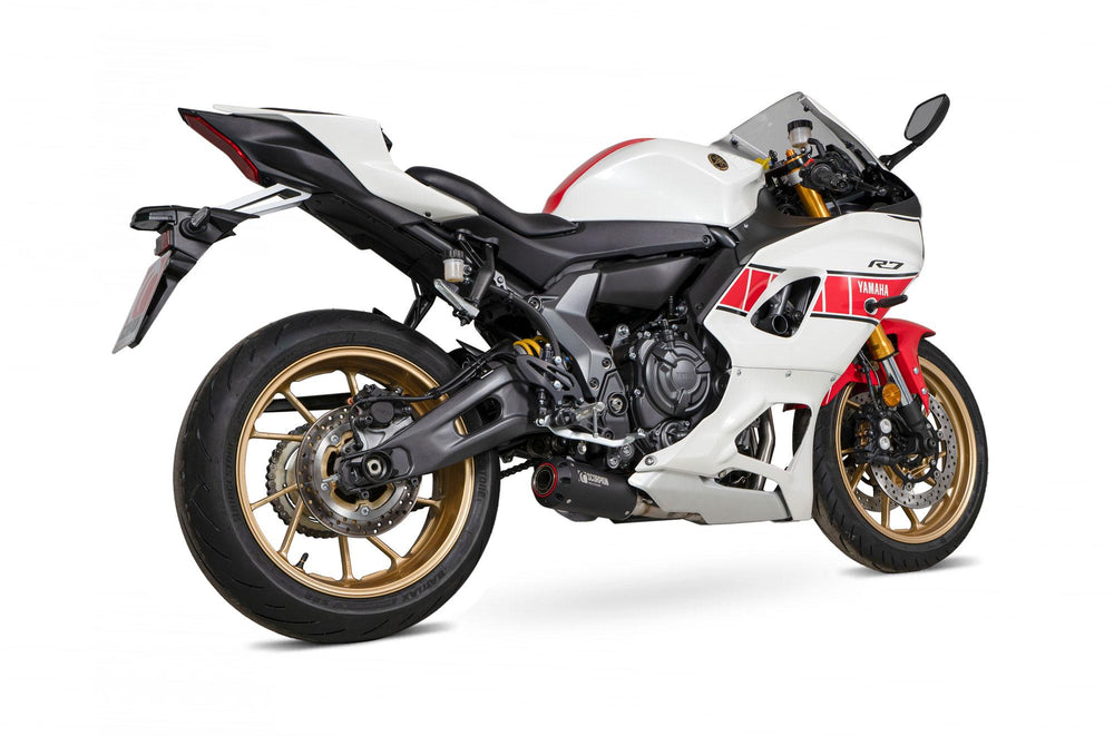 Scorpion Red Power Full System Black Ceramic For Yamaha YZF R7 2021-2024