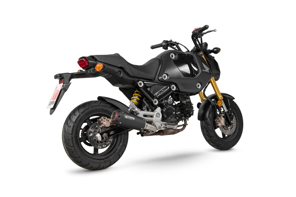 Scorpion Red Power Slip-On Black Ceramic For Honda MSX 125 2021-2023